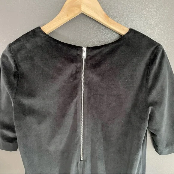 FRNCH Black Mini Dress Faux Suede Dress Women Small - Picture 3 of 7